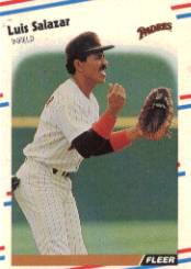 1988 Fleer Baseball Cards      595     Luis Salazar